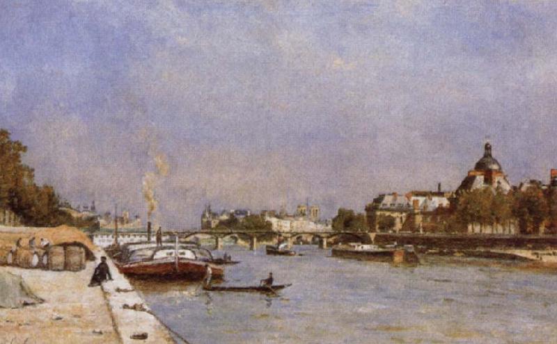 Stanislas lepine Paris,Pont des Arts Sweden oil painting art